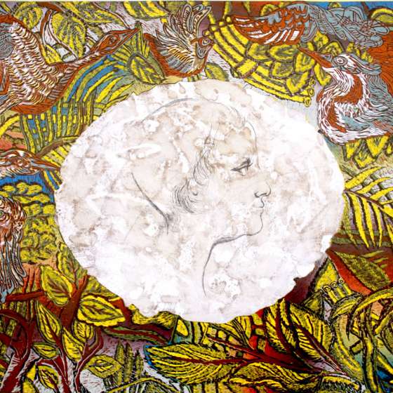Petra w dżungli, linoryt kol., litografia kol., 60x90 cm, 2009