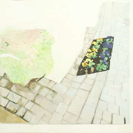 Grządka A, grządka B, 190x210 cm, akryl na płótnie