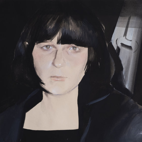 Julia, gwasz na papierze, 37x55 cm, 2022