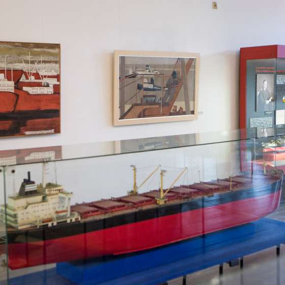 „Port Północny XII” - obraz, wystawa stała, Narodowe Muzeum Morskie; Gdańsk
