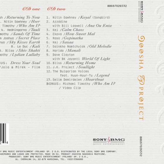 Projekt opakowania płyty CD. Klient: Sony Music.