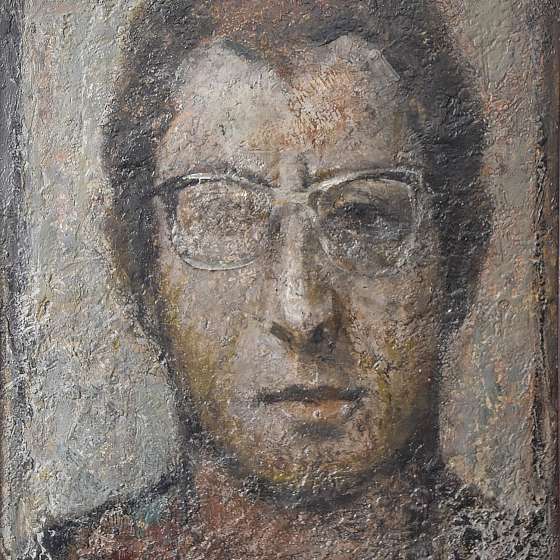 Bohdan Borowski, Autoportret, 1978, olej na kartonie, 47 x 35 cm, własność p. Doroty Borowskiej