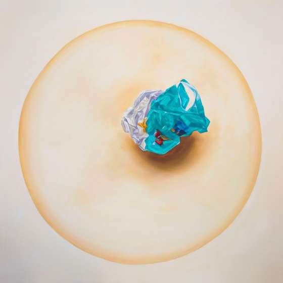 „Gry dziecięce / Księżyc”, olej na płótnie, 100/100 cm, 2019