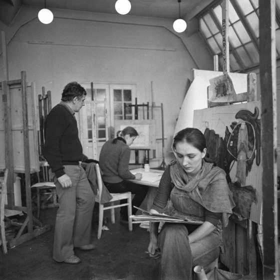 Pracownia malarstwa, początek lat 80. [II/195/10] 