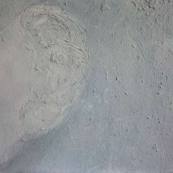 Białe ucho, olej na płótnie, 60 x 70 cm, 2014 