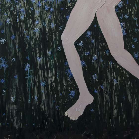 goła dupa w kwiatach, olej na płótnie, 180x150 cm 