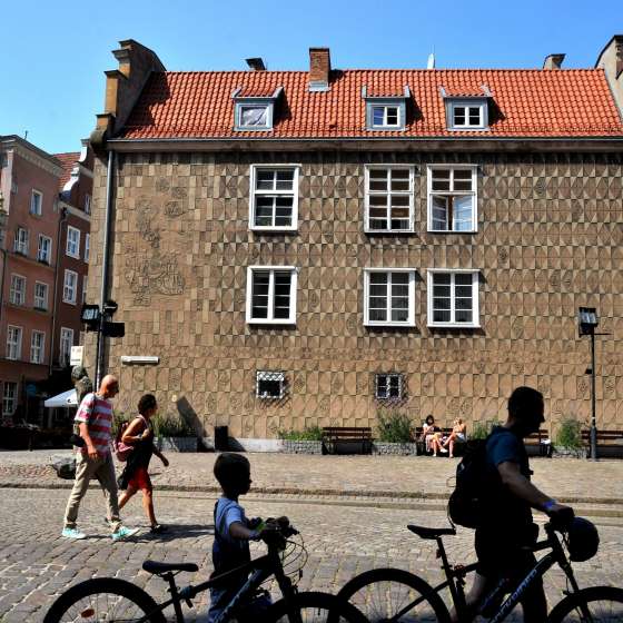 Sgraffito – elewacja kamienicy przy ul. Piwnej; Gdańsk