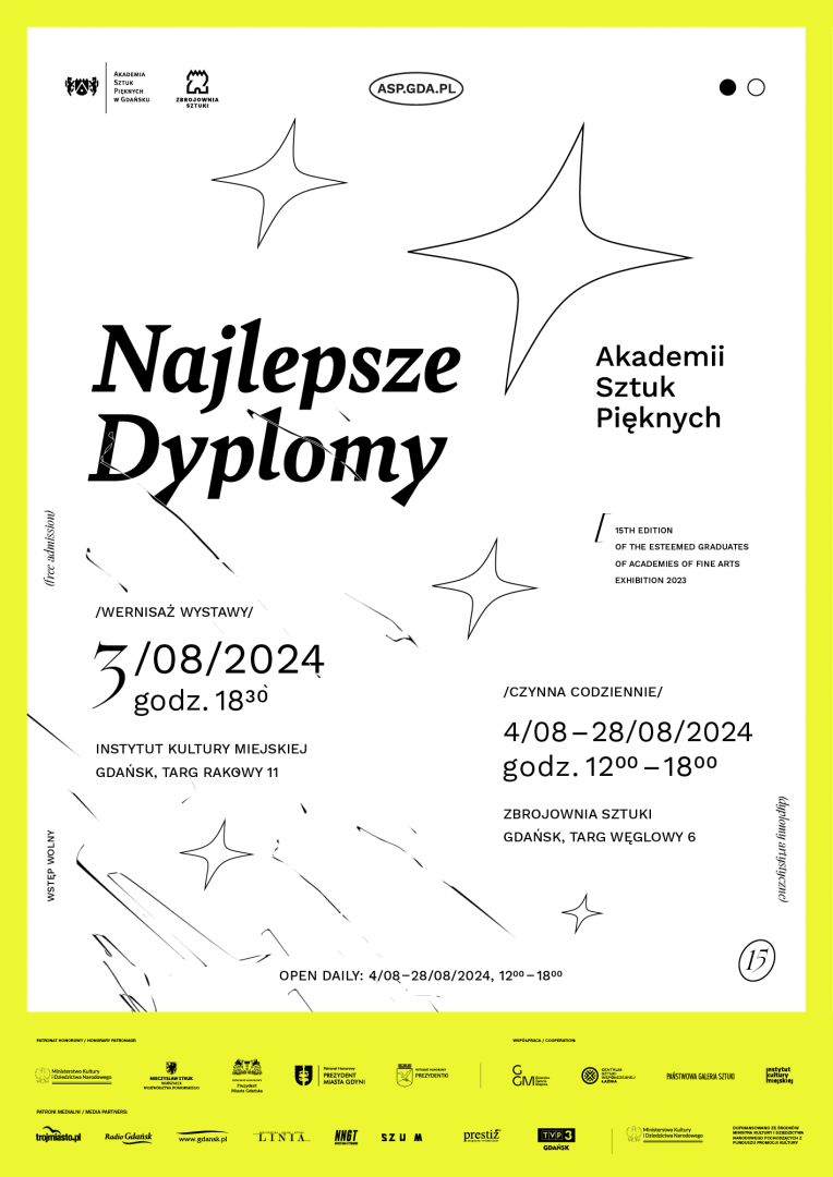 15. edycja wystawy Najlepsze Dyplomy Artystyczne Akademii Sztuk Pięknych 2023