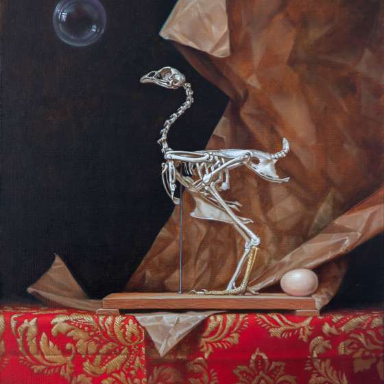 martwa natura z bańką, olej na płótnie, 80x60 cm, 2022