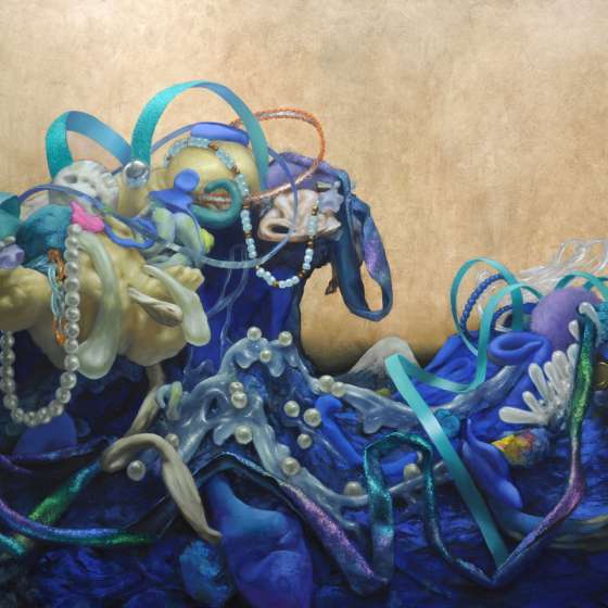 Marcin Zawicki, The Great Wave, Acrylic and oil on canvas, 160 x 200cm, 2025 