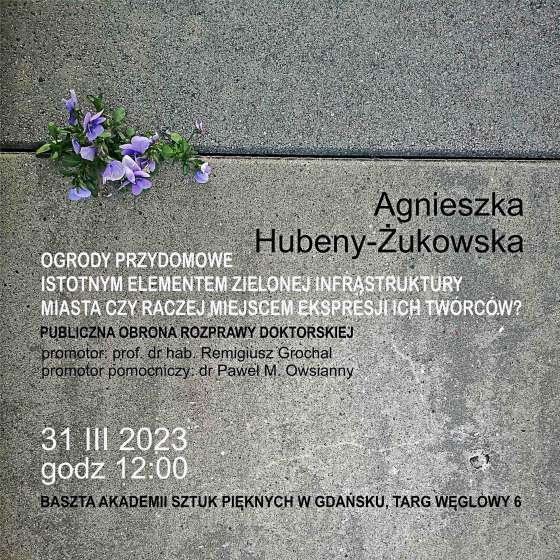 Publiczna obrona rozprawy doktorskiej mgr Agnieszki Hubeny-Żukowskiej - 1