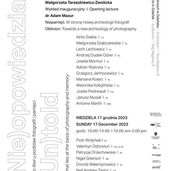 Międzynarodowa konferencja (Nie)opowiedziane - co tkwi u podstaw fotografii i pamięci - 1
