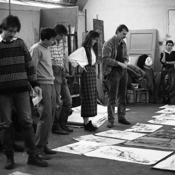 Wiesław Zaremba, Marek Model, Jerzy Ostrogórski w czasie korekty, lata 80 [III/295/16]
