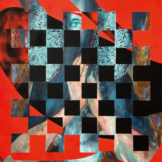 Partia hiszpańska, 100x150 cm, technika mieszana na płótnie, 2024