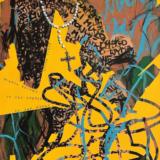 Tyger! Tyger!, 100x160 cm, akryl na płótnie, 2024