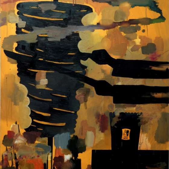 Kebab, 30x100 cm, olej i papier na płótnie, 2015