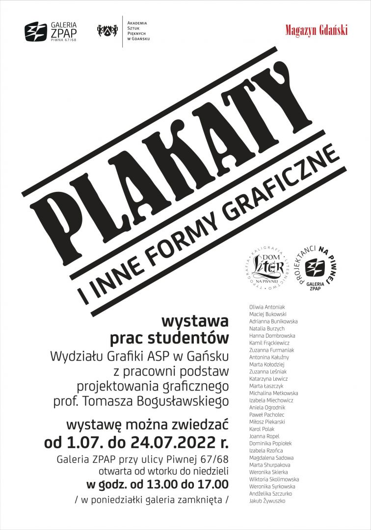 Plakaty i inne formy graficzne. Wystawa studencka 
