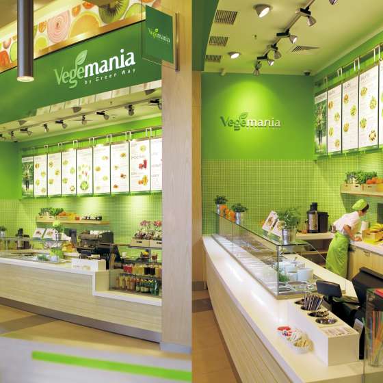 Projekt i realizacja sieci barów prozdrowotnych VEGEMANIA, 2011