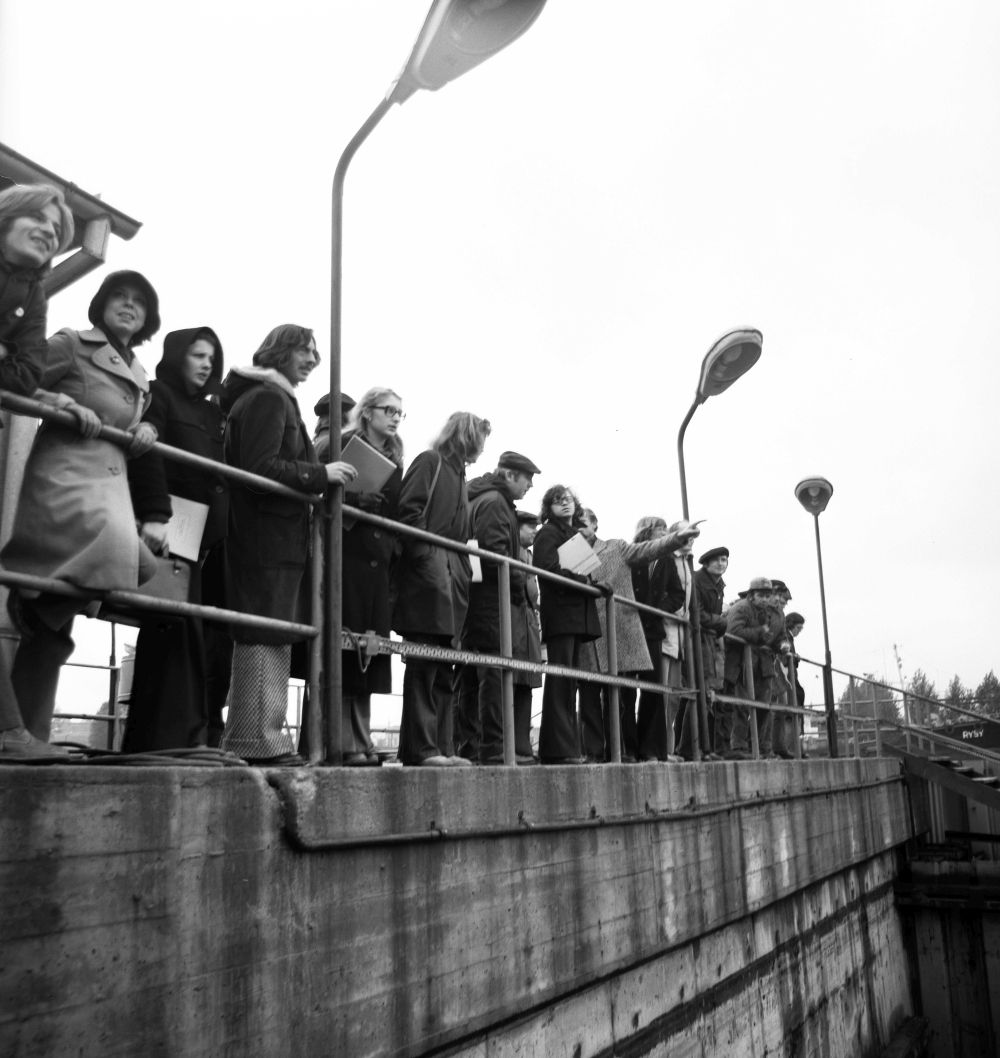 Studenci PWSSP na budowie Portu Północnego