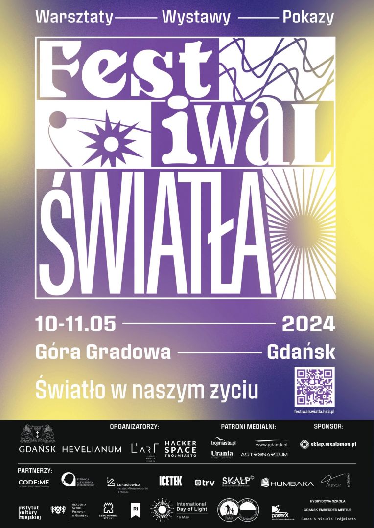 Pracownia Podstaw Projektowania Plastycznego na Festiwalu Światła 2024
