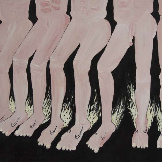 poczekalnia, olej na płótnie, 120x160 cm 