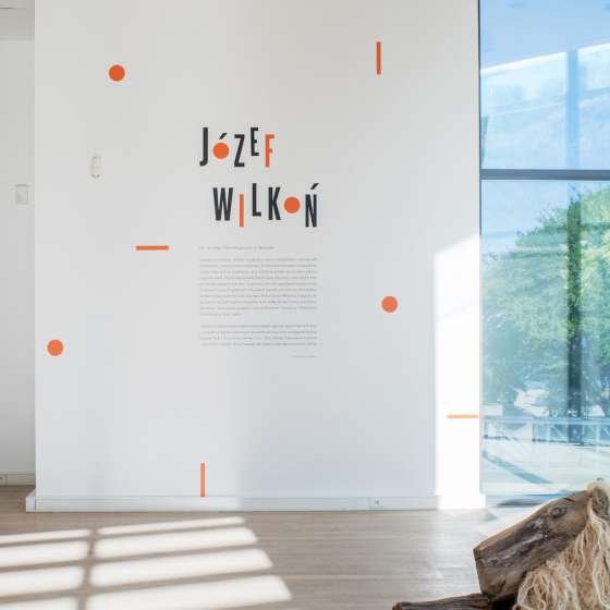 Widok na wystawę Józefa Wilkonia w Muzeum Miasta Gdyni (realizowane we współpracy z Dariuszem Gawron)