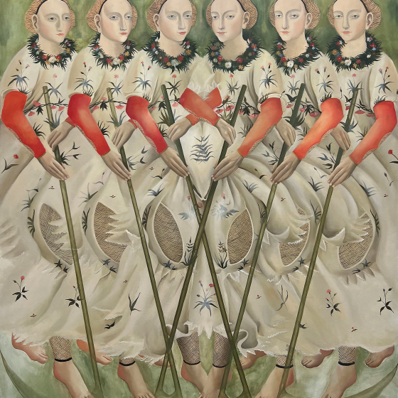 Wiosna, 200x180 cm, olej na płótnie, 2023