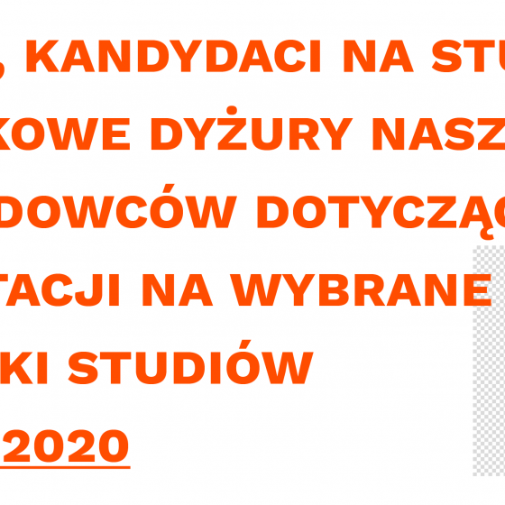Uwaga kandydaci! Dodatkowe dyżury wykładowców dot. rekrutacji na studia  - 2