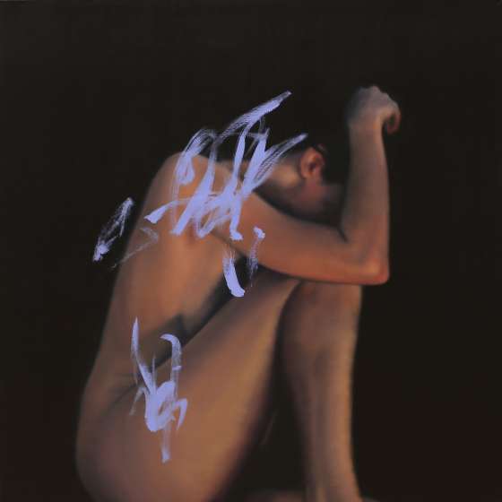 Światło i cień I, olej na płótnie, 100x100 cm, 2022