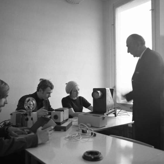 Witold Frydrych na zajęciach, pocz. Lat 80 [II/195/15] 