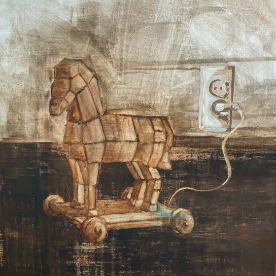 Wirus, 50x40 cm, olej na płótnie