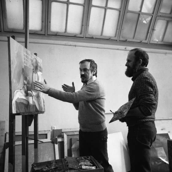 Piotr Zajęcki w czasie zajęć, 1980 [II/197/13]