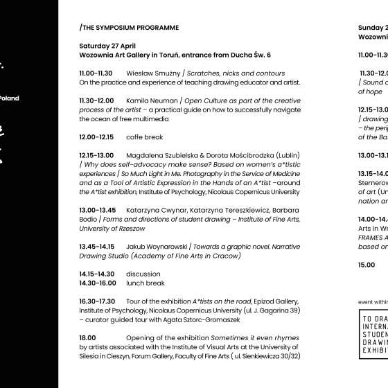 Sympozjum towarzyszące 11. Międzynarodowej Wystawie Rysunku Studenckiego RYSOWAĆ TERAZ - 8