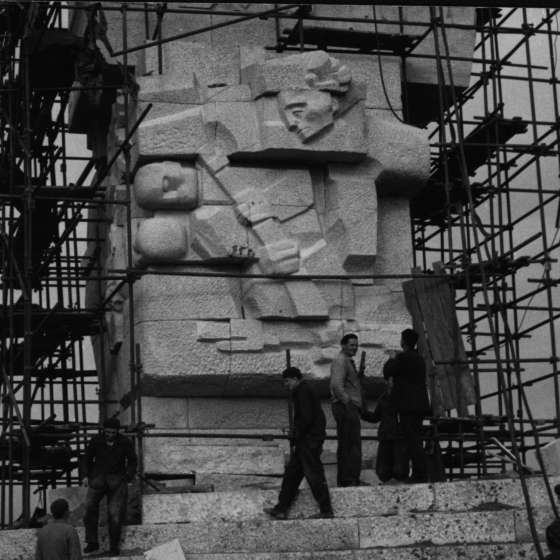 Montaż pomnika; Westerplatte; 1964-1966; I/A/3/93