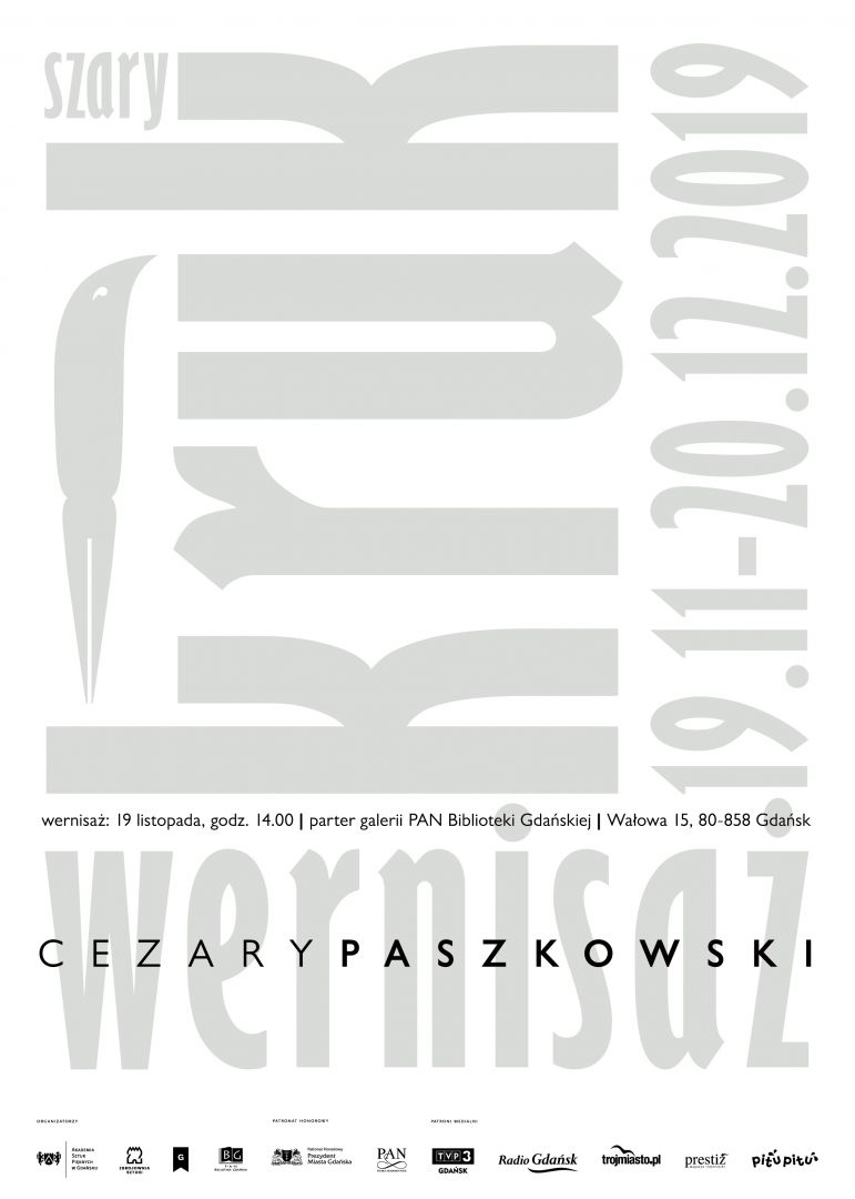 Wystawa prac prof. Cezarego Paszkowskiego. Szary Kruk