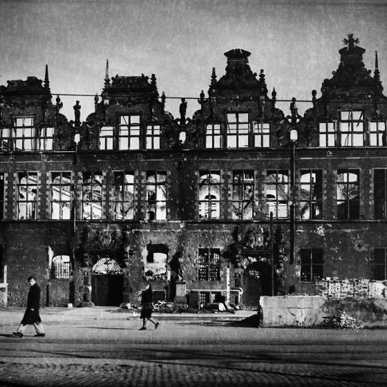 Wielka Zbrojownia. Fasada zachodnia wiosną 1948r. [IV/2/015]
