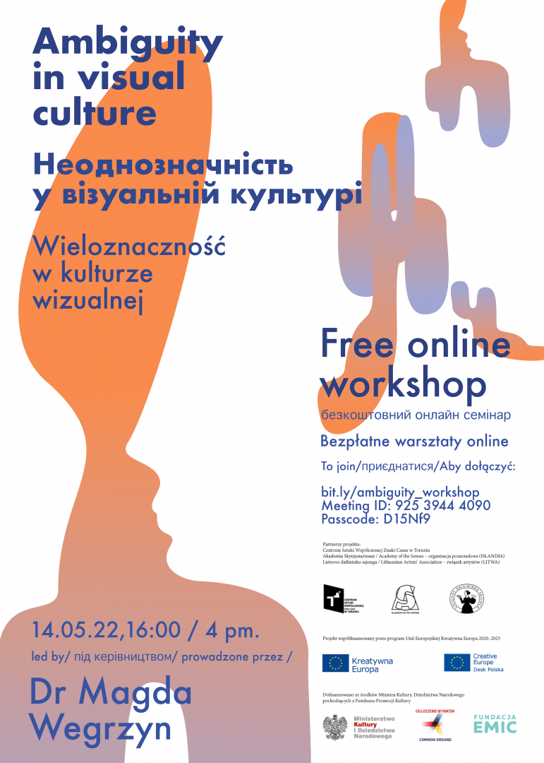 Warsztaty on-line o wieloznaczności - wieloznaczność w kulturze (wizualnej) 