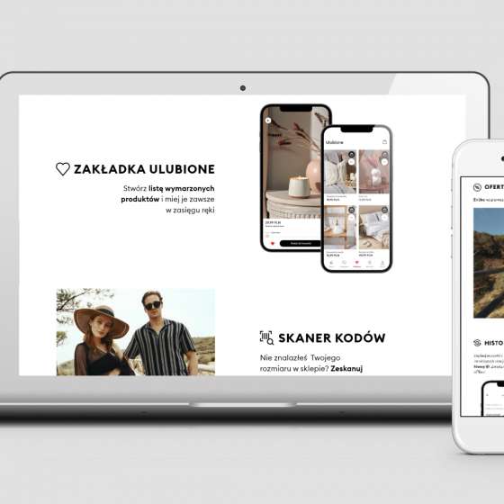 Landing page o nowym produkcie marki Sinsay - aplikacja. Projekt oraz realizacja wykonana w ramach współpracy.