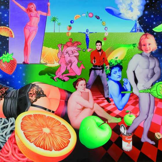 PRESTIDIGITATOR, olej, akryl na płótnie, 150 x 160 cm, 2006