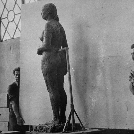 Stanisław Wakuliński i Franciszek Duszeńko, Pracownia Rzeźby, Sopot, l. 1947-1949.