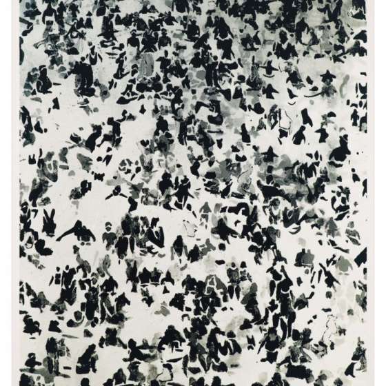 Magdalena Pela, Plażowicze, sitodruk 50x70 cm, cena wywoławcza: 250 zł