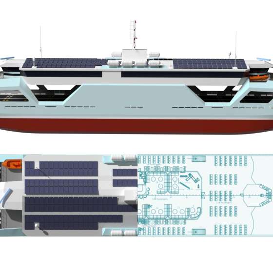 Projekt architektury promu pasażersko samochodowego RORO 95m Seatech Engineering