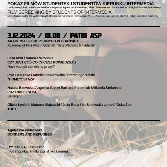 Pokaz w ramach Creative Practice. Space, Materiality and Narratives