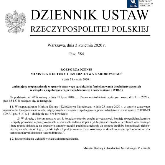  Rozporządzenia Ministra Kultury i Dziedzictwa Narodowego