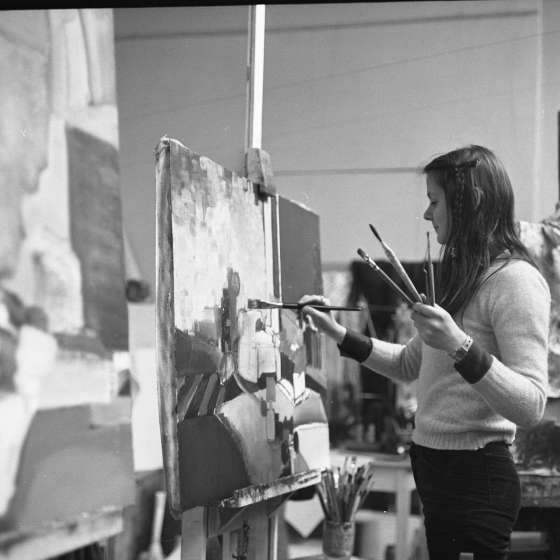 W pracowni malarstwa, 1982-1984 [II/181/6]