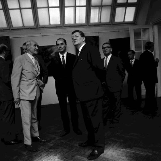 Wizyta Ministra Kultury i Sztuki Lucjana Motyki w PWSSP w Gdańsku, 1972 [II/141/4]