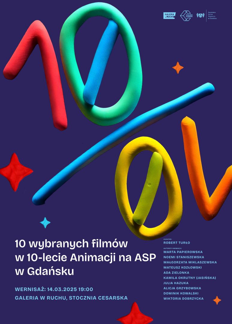 10 na 10 | 10 wybranych filmów w 10-lecie animacji na ASP Gdańsk