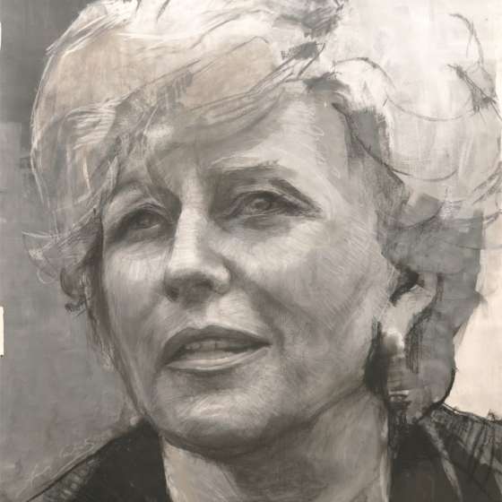 Rysunek - Cykl portretów osobistości świata kultury i sztuki, 200x150 cm, technika mieszana