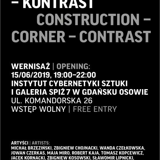 KONSTRUKCJA - KĄT - KONTRAST - wystawa sztuki współczesnej