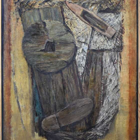 Bohdan Borowski, Bez tytułu, niedatowany, olej na płótnie, 96 x 76cm, własność p. Doroty Borowskiej